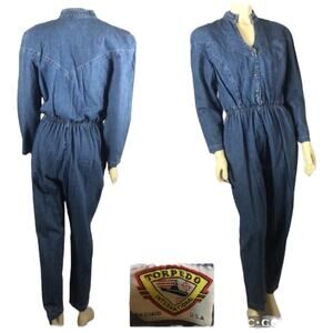 Vintage Torpedo International Denim Jumpsuit - Size Small